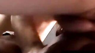 Black Amateur Teen's Gaping Hole Stretched by Older Man - POV