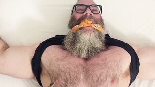 Beard-Tugged Muscle Hunk Enduring Foot Torments in Bondage Fisting Fantasy
