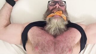 Beard-Tugged Muscle Hunk Enduring Foot Torments in Bondage Fisting Fantasy