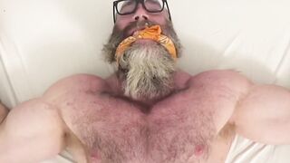 Beard-Tugged Muscle Hunk Enduring Foot Torments in Bondage Fisting Fantasy