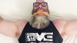 Beard-Tugged Muscle Hunk Enduring Foot Torments in Bondage Fisting Fantasy