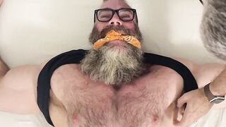 Beard-Tugged Muscle Hunk Enduring Foot Torments in Bondage Fisting Fantasy