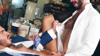 WarehousedSex" or "Ass-Plow in The Office" or "Office Ass Plunderer", tagged with office, warehouse, blowjob, anal, cumshot, facial, bigtits, br