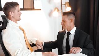 Step-Daddy Fucks His Stepson Hard In The Office" or "Office Boy Gets A Raw Fucking From Daddy!