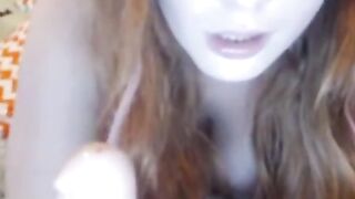Redheaded Bombshell Riding Her Dildo Live On Cam - Masturbation Show