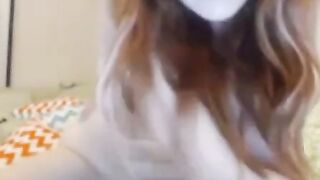Redheaded Bombshell Riding Her Dildo Live On Cam - Masturbation Show