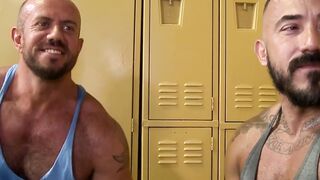 Three's A Crowd - Threesome Shower Scene with Hot Guys Alessandro Romero & Benji Bronzino Fucks Matthew Steel