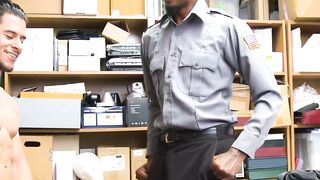 Bare-Back Thieves! Officer Busts Big Black Dick on Hot Latin Stud