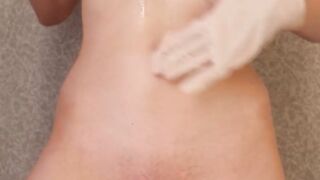 Oily Stomach Rubdown Session With Kinky Teen