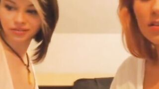 Emotional Girl-on-girl Intimacy with Sensual Eyes of Passion