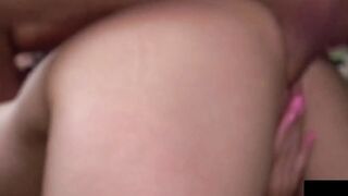 Rough Sex - Busty Redhead Roxie Laces Gets Pounded Hard And Swallows Jiz