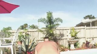 Pool Side Orgy - Big Dick Gangbangs Plump MILF