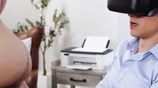 Virtual Reality - Busty MILF Victoria Vixen Riding A Virtual Dick And Fucks Him In POV