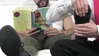 Two Hunk Studs Worshiping Foot God - Sole-Worship with Hot Guy Ricky Larkins