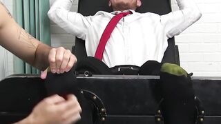 Muscular Bondage Torment - Bound Bodybuilder Endures Intense Sensations