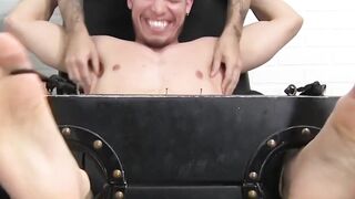 Muscular Bondage Torment - Bound Bodybuilder Endures Intense Sensations