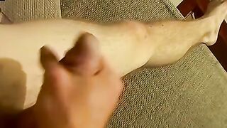 Horny Scotty's Big Dick & Foot Fetish - POV Close-Up Masturbation