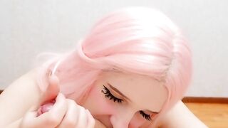 Big Boobed Babe's Home Video - Homemade POV Blowjob & Creampie