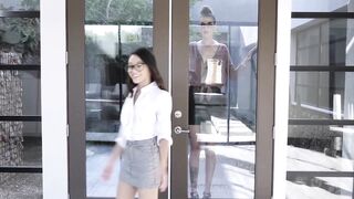 Asian Petite Cutie Jasmaine Gray Dominated By Huge Milf In Hardcore Sex