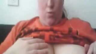 BBW MILF with Massive Boobs Rides Dildo & Shows Off Curvy Body