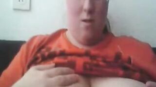 BBW MILF with Massive Boobs Rides Dildo & Shows Off Curvy Body