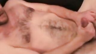 Hair Bear's Rough Jack Off Session - Close-Up & Slow Motion