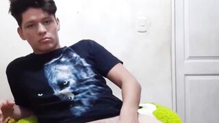 Hot & Bothered - Latino Guy Jerks Off For The Camera