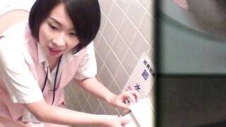 Asian Office Workers Unleash Steamy Squatting Session