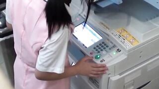 Asian Office Workers Unleash Steamy Squatting Session