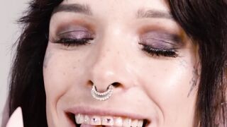 Piercing Queen Amy NoseFatau Licks & Sucks Huge Dick - POV Blowjob with Facial