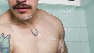 Jocks' Shower Jerk-Off Session - Solo Male Masturbation