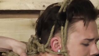 Bondage Slave Fingering & Anal Play with Rough Sex For Big Assed Guy Justin Blake