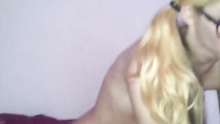 Nerd Girl Reveals Small Boobs & Puffy Pink Nipples Close-Up POV