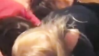 Lesbian Step-Sisters Scissoring & Fingering in Hot Threesome