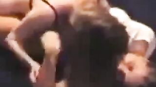 Lesbian Step-Sisters Scissoring & Fingering in Hot Threesome