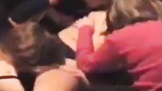 Lesbian Step-Sisters Scissoring & Fingering in Hot Threesome