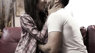 Muscle Stud Gives Sexual Training To Petite Brunette Babe - Gianna Dioir