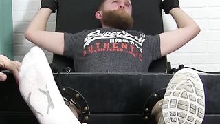 Tickle Torment - BDSM Domination with Bondage Slave Girl in Leather Corset