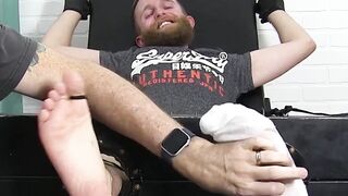 Tickle Torment - BDSM Domination with Bondage Slave Girl in Leather Corset