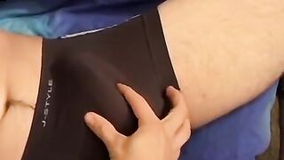 Bryce Corbett's Hot Undie Tease - Solo Male Masturbation
