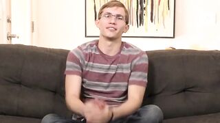 Twinks' Interview Turns Sexual With Huge Load" or "Interrogation Room Erotic Encounters", both can work depending on if you want to focus more on eroticism/interviews or pornographic content