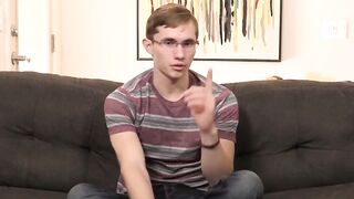 Twinks' Interview Turns Sexual With Huge Load" or "Interrogation Room Erotic Encounters", both can work depending on if you want to focus more on eroticism/interviews or pornographic content
