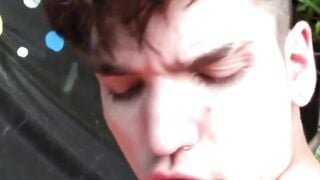 Bisexual Hunk Sucks Off Two Guys While Getting Fucked Hardcore