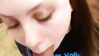 Bubbly Teenage Cutie Gets Her Car Wash & Ride in Public