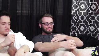Glasses Geek's Nut-Show Jerk Off Session With Buddy
