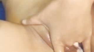 Asian Babe's Intimate Close-Up Masturbation Session with Creampie Finish