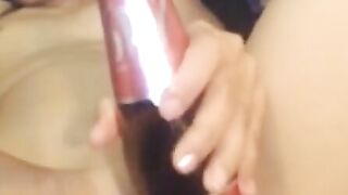 Asian Babe's Intimate Close-Up Masturbation Session with Creampie Finish