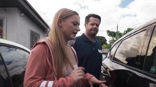 Blondes Ride Best - McKenzee Mace Fucks A Stranger In The Back Seat