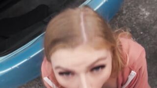 Blondes Ride Best - McKenzee Mace Fucks A Stranger In The Back Seat