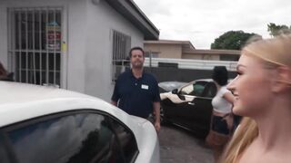 Blondes Ride Best - McKenzee Mace Fucks A Stranger In The Back Seat